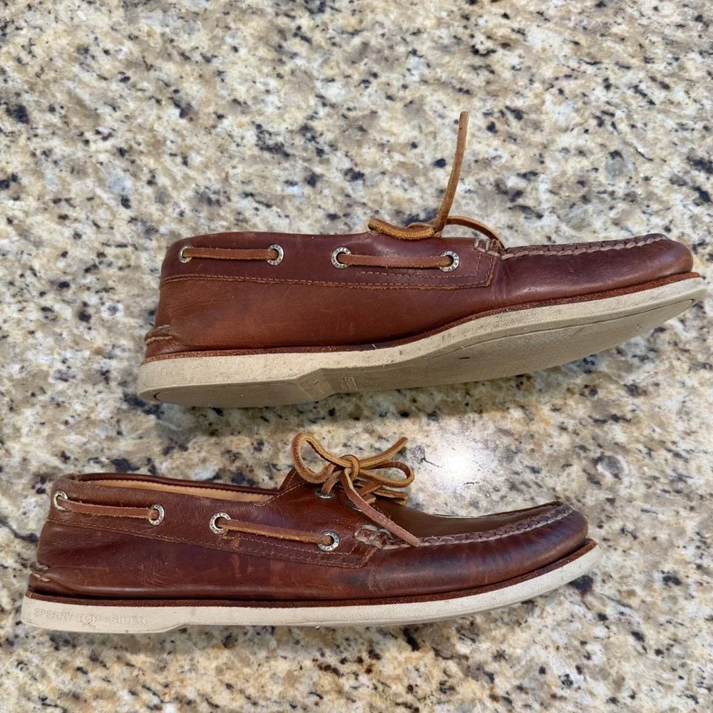 Sperry Gold Cup Authentic Original Boat Shoe Mens Size 10 Brown Leather STS22966
